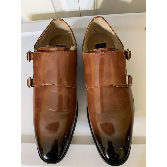 Majestic Collection Men’s Sz 7 1/2 Dress Shoes, Double Monk Strap Leather Scuffs main image 4